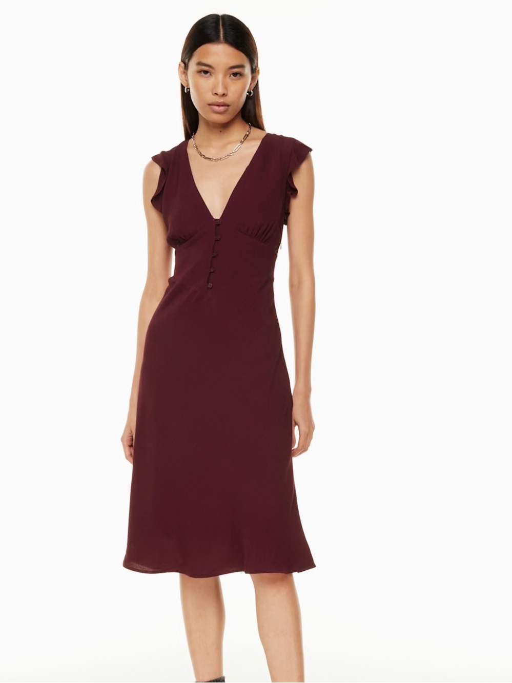 K NWT Brand New Women's Aritizia Sunday Best Exude Maroon Dress